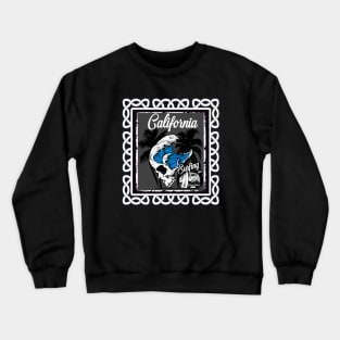 Surfing Skull California Crewneck Sweatshirt